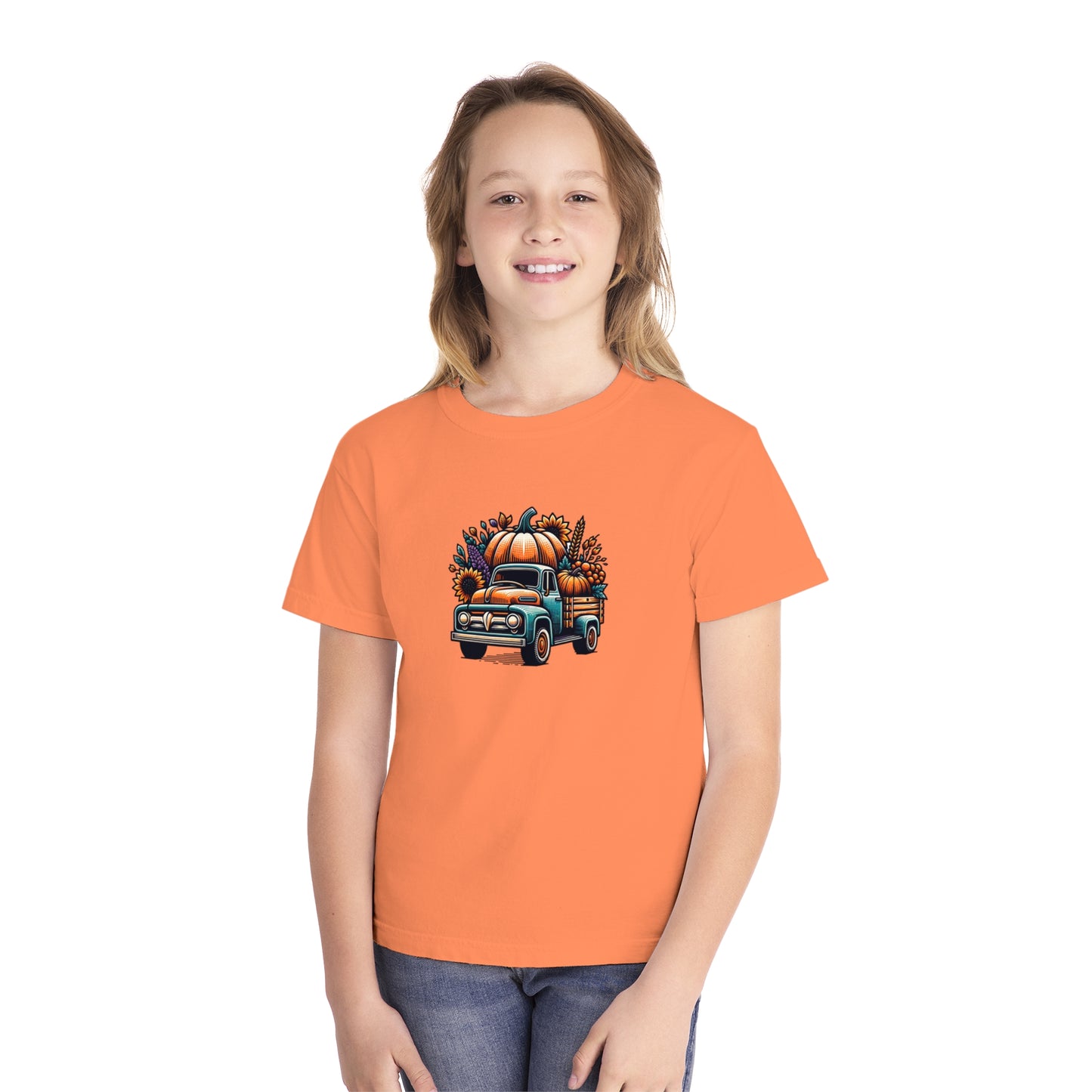 youth t-shirt - pumpkin truck!