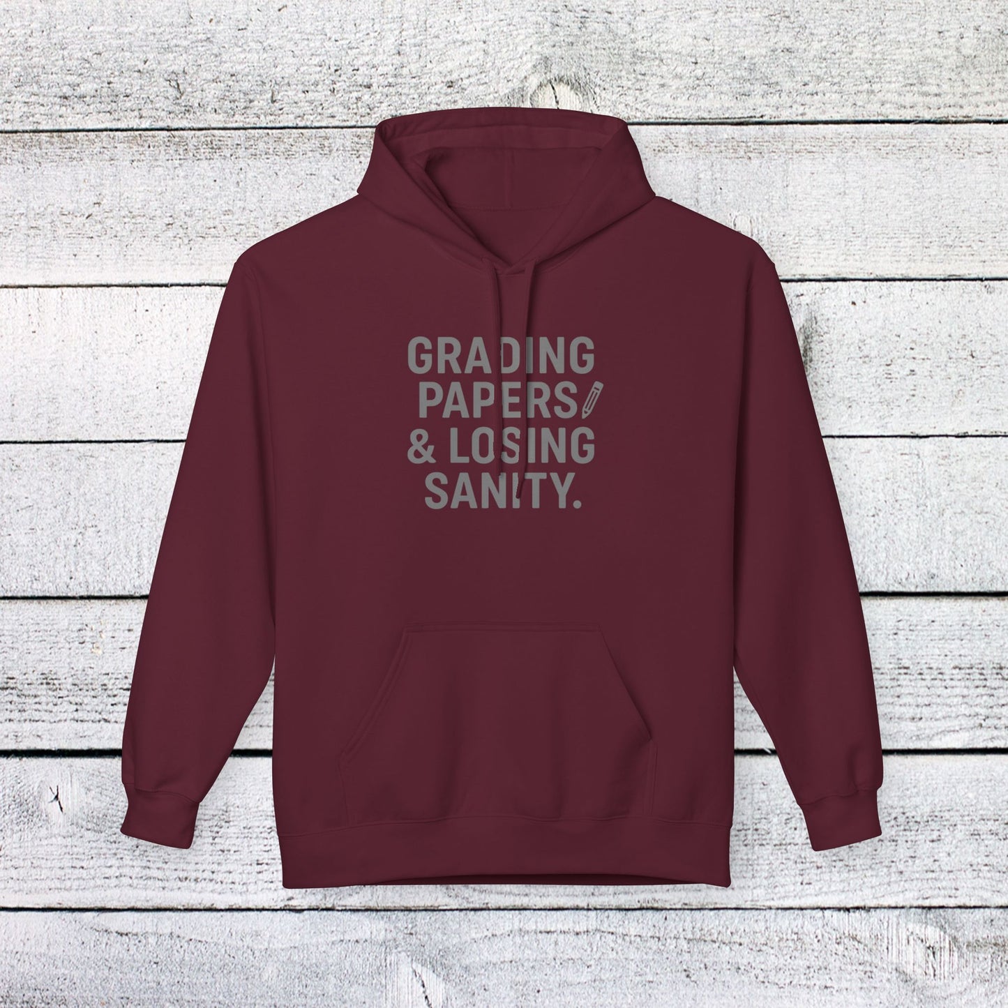 unisex softstyle hoodie - grading papers & losing sanity design. teachers with attitude.