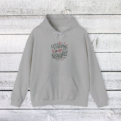 Men's and Women's Christmas Sweatshirt. Merry & Bright. Unisex Christmas Sweatshirt.