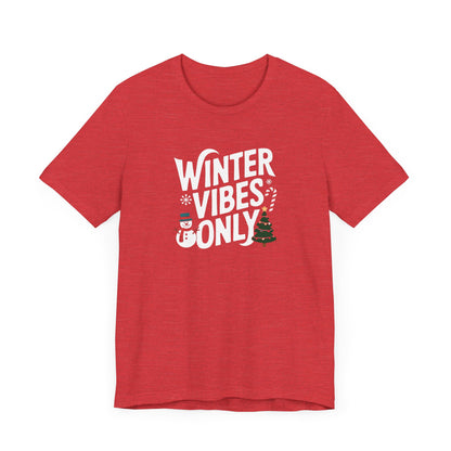 Men & Women Christmas T-Shirt. Winter Vibes. Unisex Christmas T-Shirt.