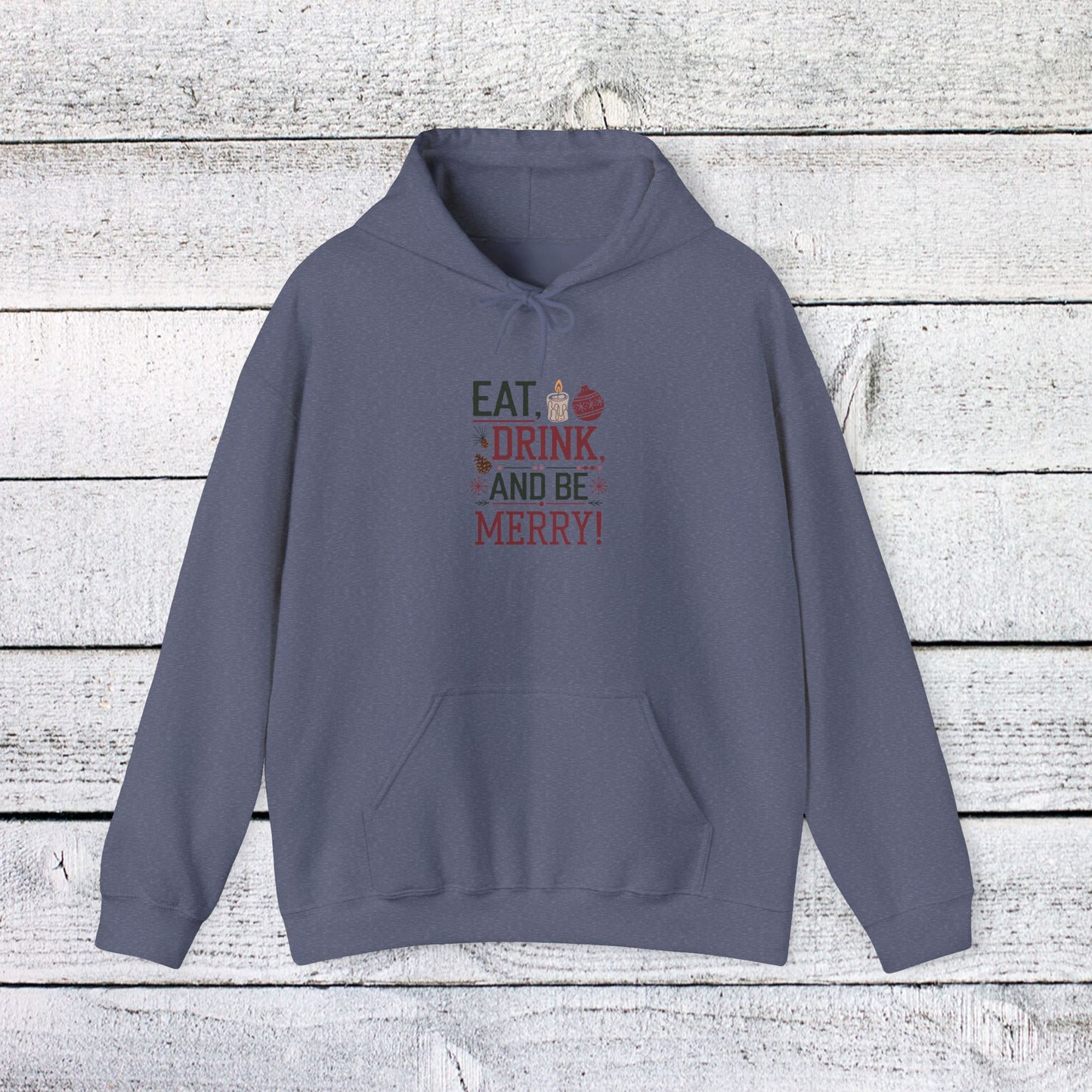 men's and women's christmas sweatshirt. eat, drink, be merry. unisex christmas sweatshirt.