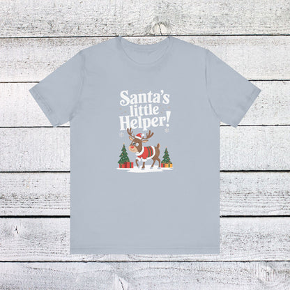 Men & Women Christmas T-Shirt. Santa's Little Helper! Unisex Christmas T-Shirt.