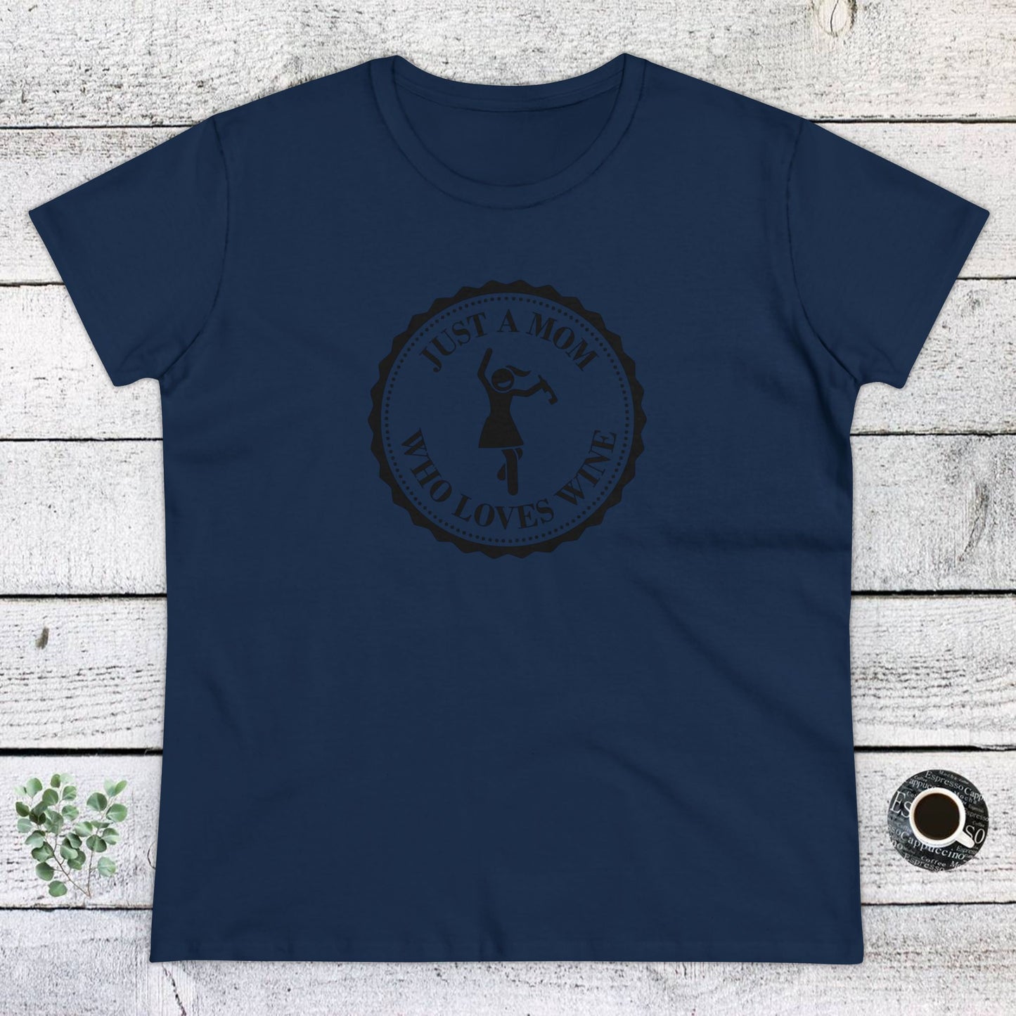 womens t-shirt - mom loves wine