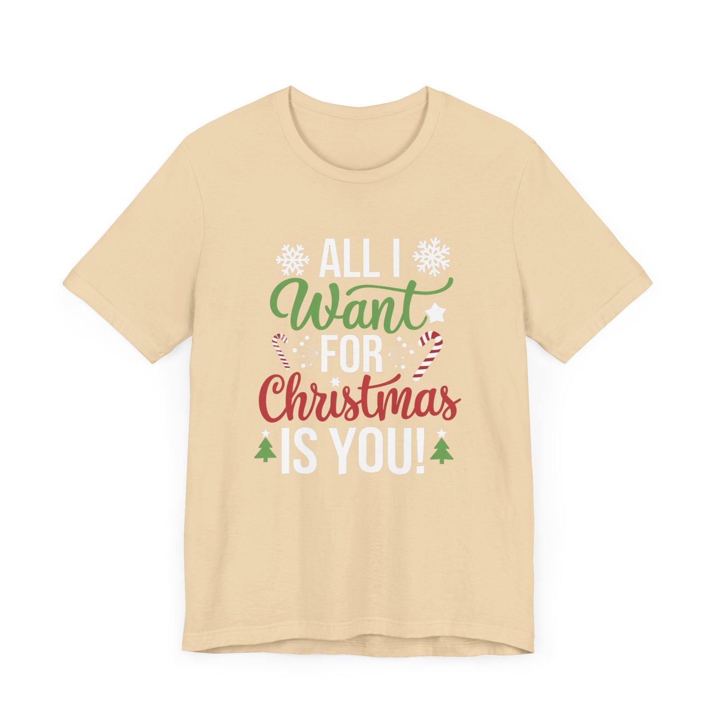 men & women christmas t-shirt. all i want for christmas is you. unisex christmas t-shirt.