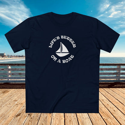 Mens T-Shirt - On a Boat