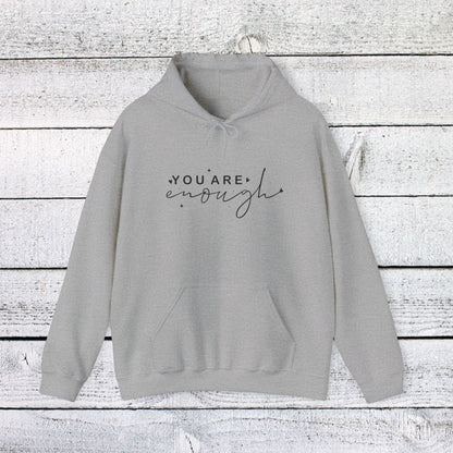 Unisex Heavy Blend™ Hooded Sweatshirt - You Are Enough - Self-Love Quote Design