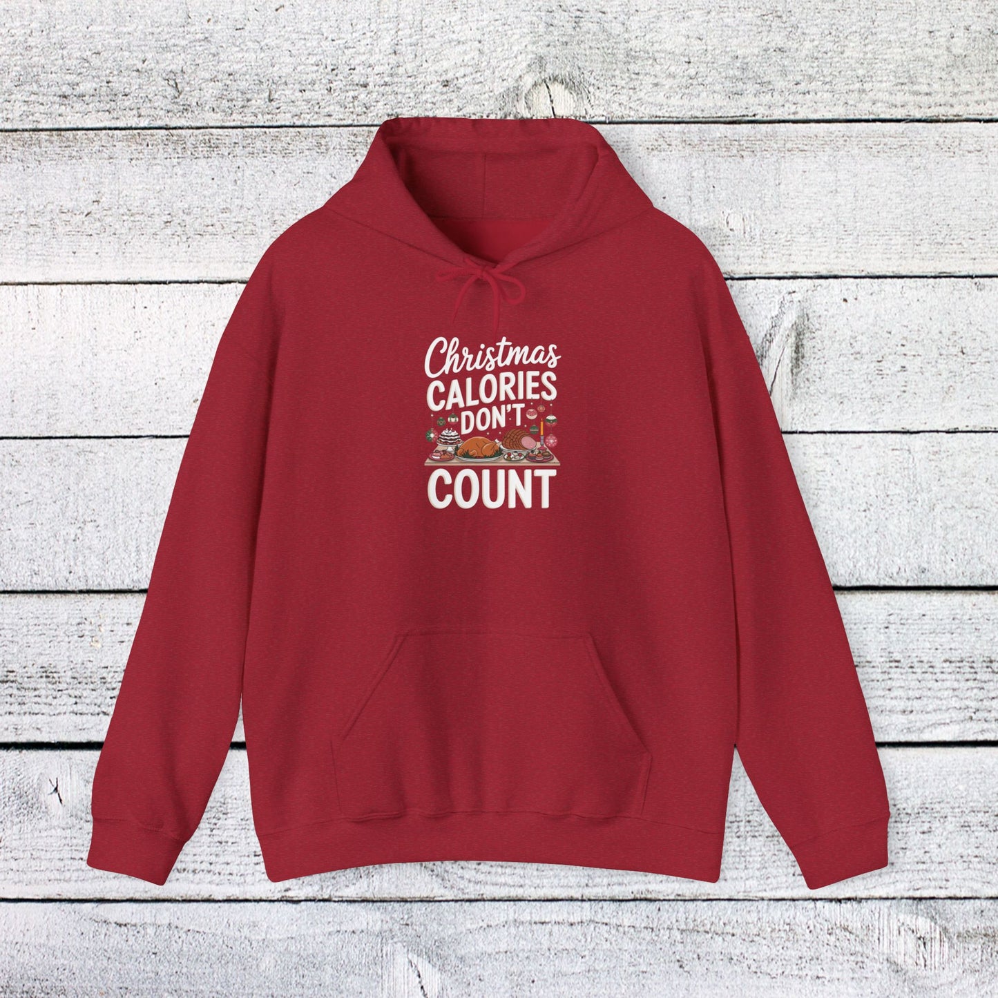 men's and women's christmas sweatshirt. christmas calories don't count. unisex christmas sweatshirt.