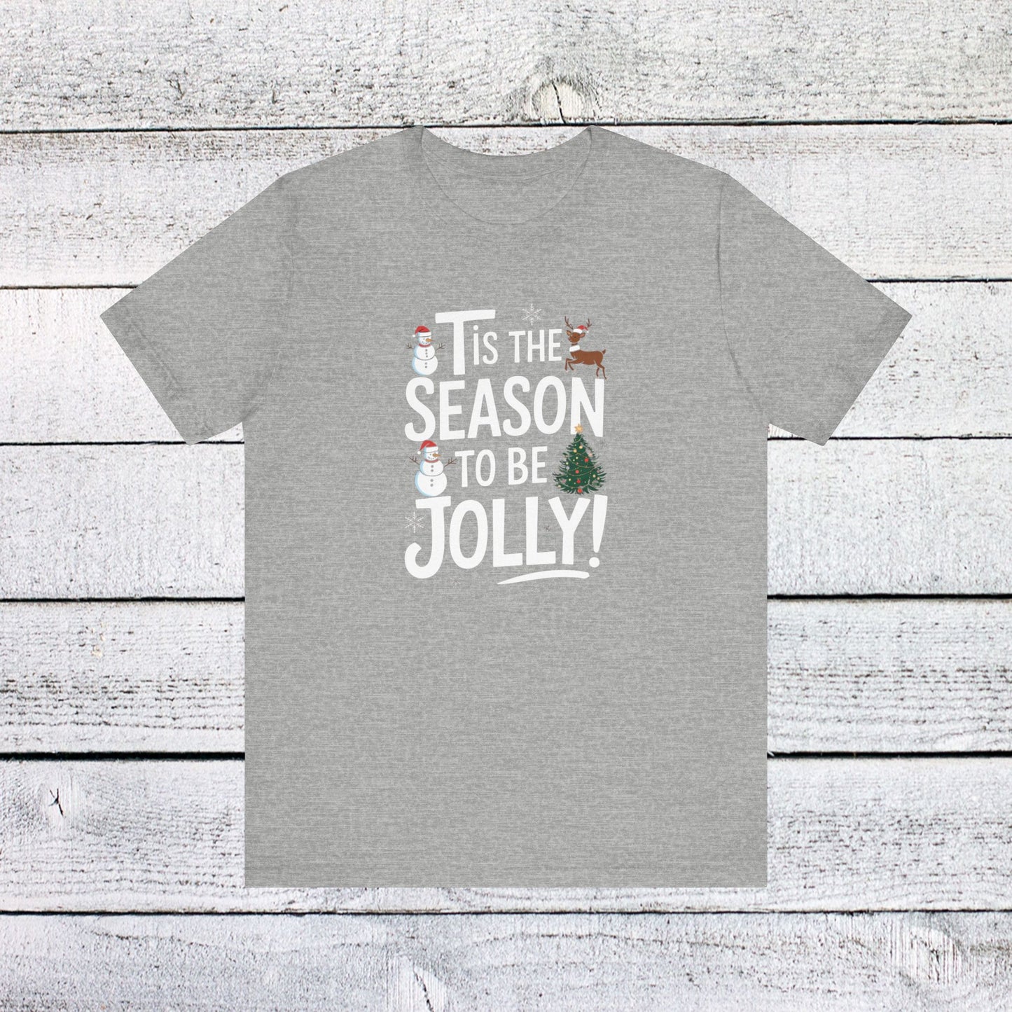 men & women christmas t-shirt. tis the season to be jolly. unisex christmas t-shirt.