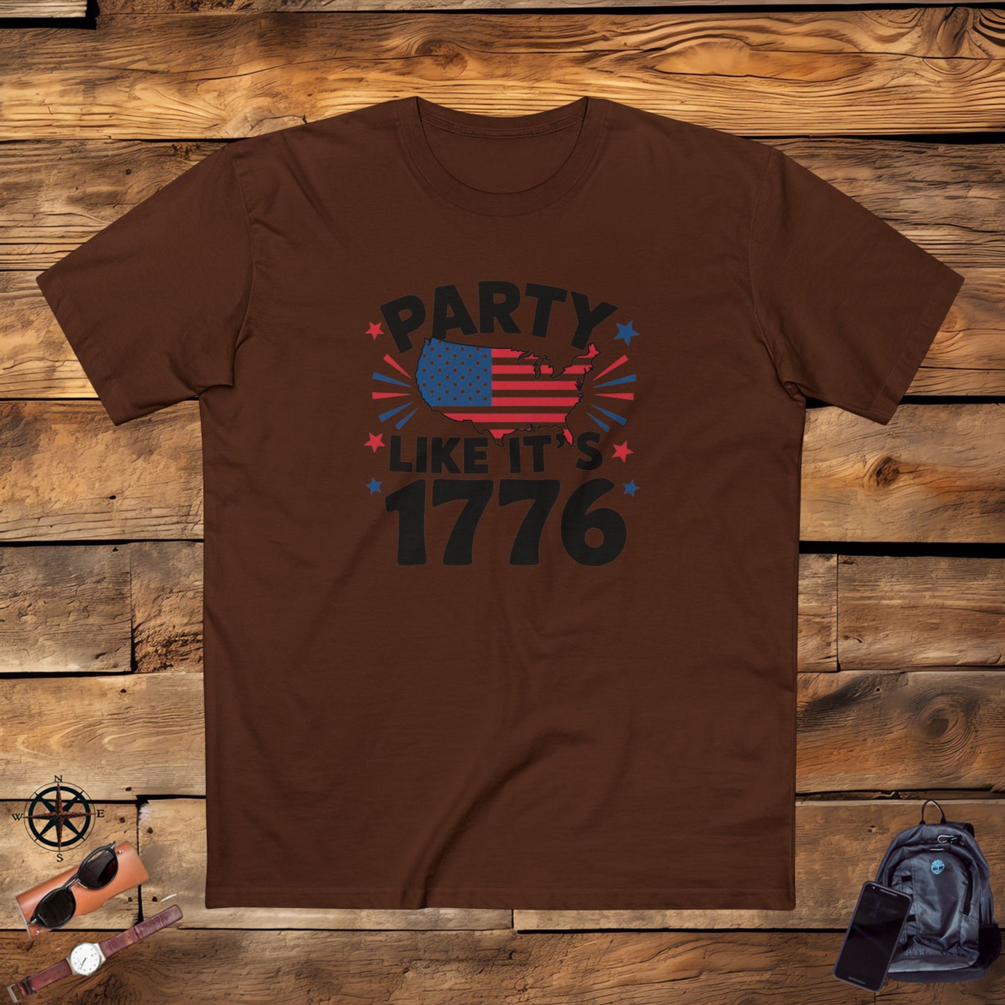 men's t-shirt, men's tee, funny gift, election, united states, party like its 1776