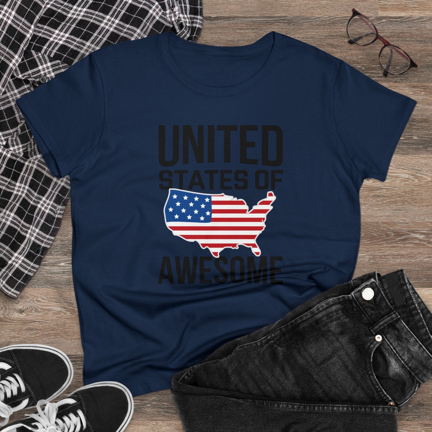 women's t-shirt, women's tee, funny gift, united states of awesome!