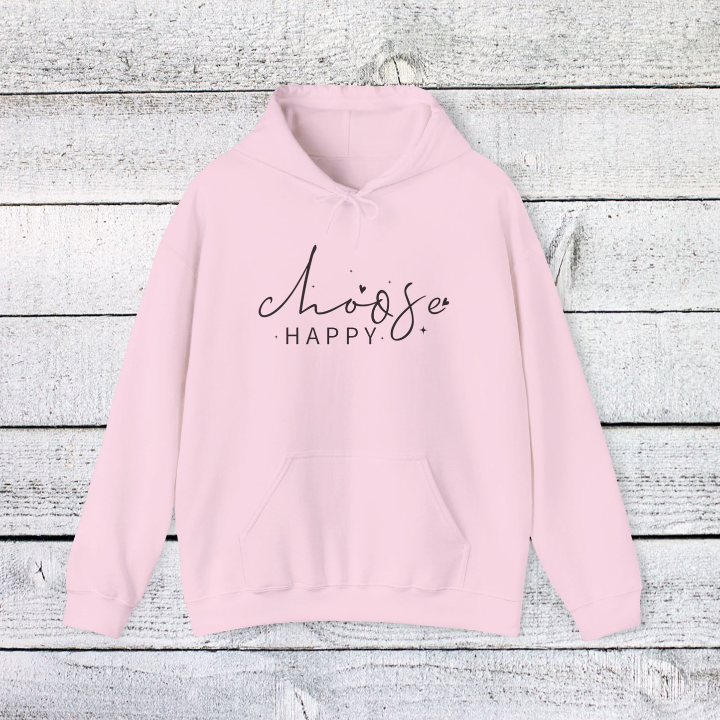 unisex heavy blend™ hooded sweatshirt - choose happy - positive mindset quote