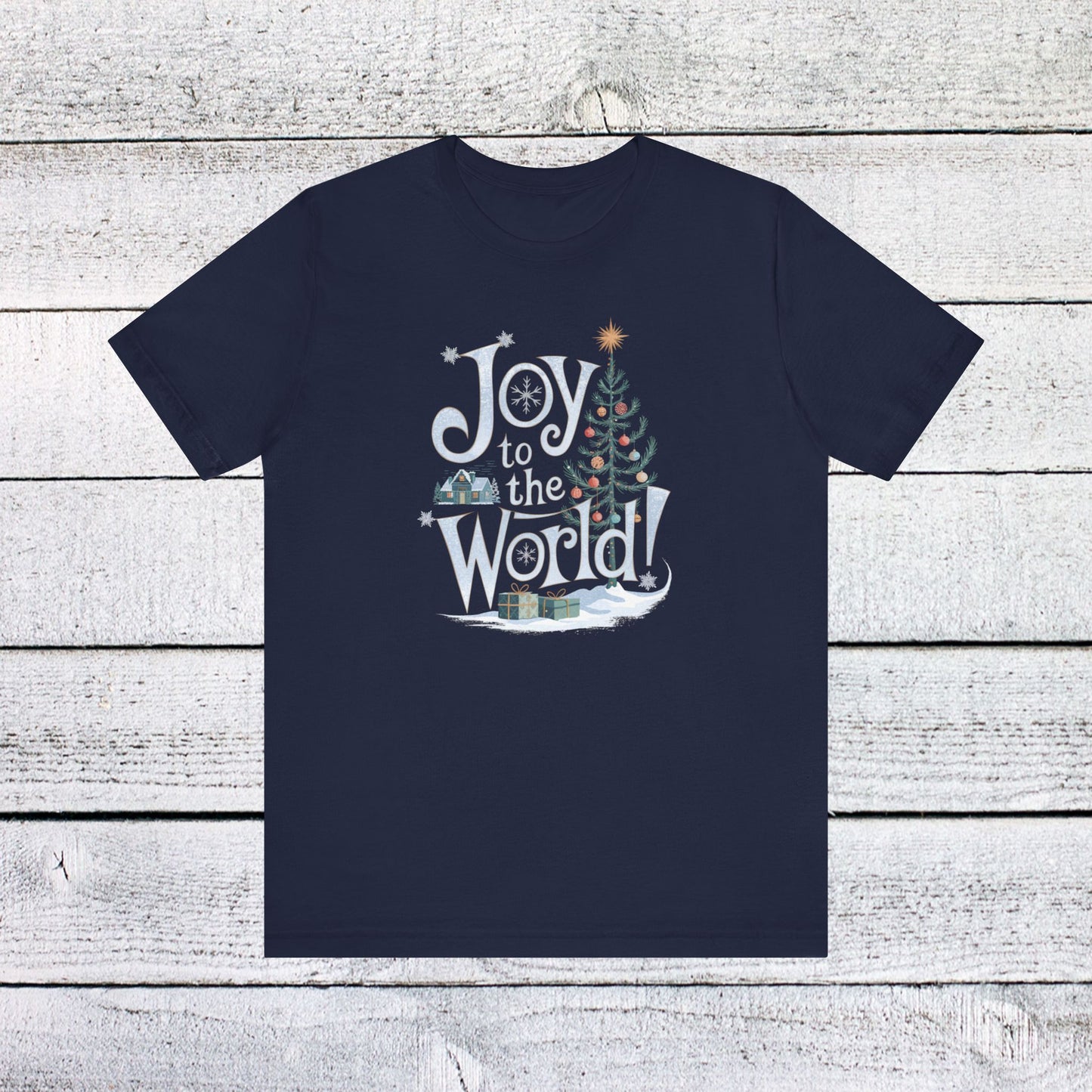 men & women christmas t-shirt: joy to the world! unisex christmas t-shirt.