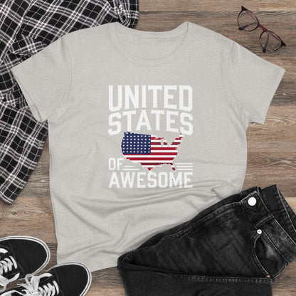 Women's T-Shirts, Women's Tee, Funny Gift, United States of Awesome!