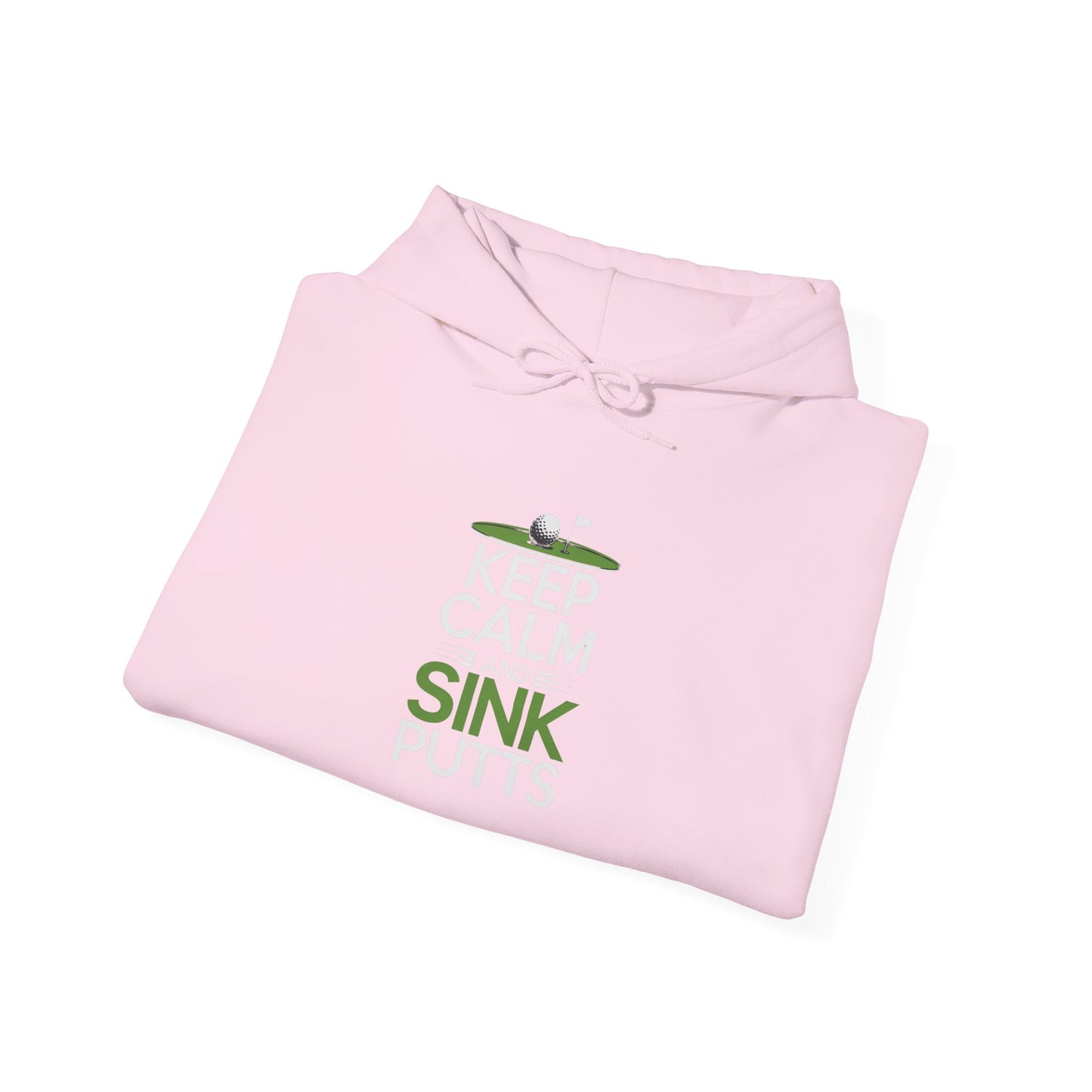 men & women golf sweatshirt: keep calm & sink putts. unisex sweatshirt.