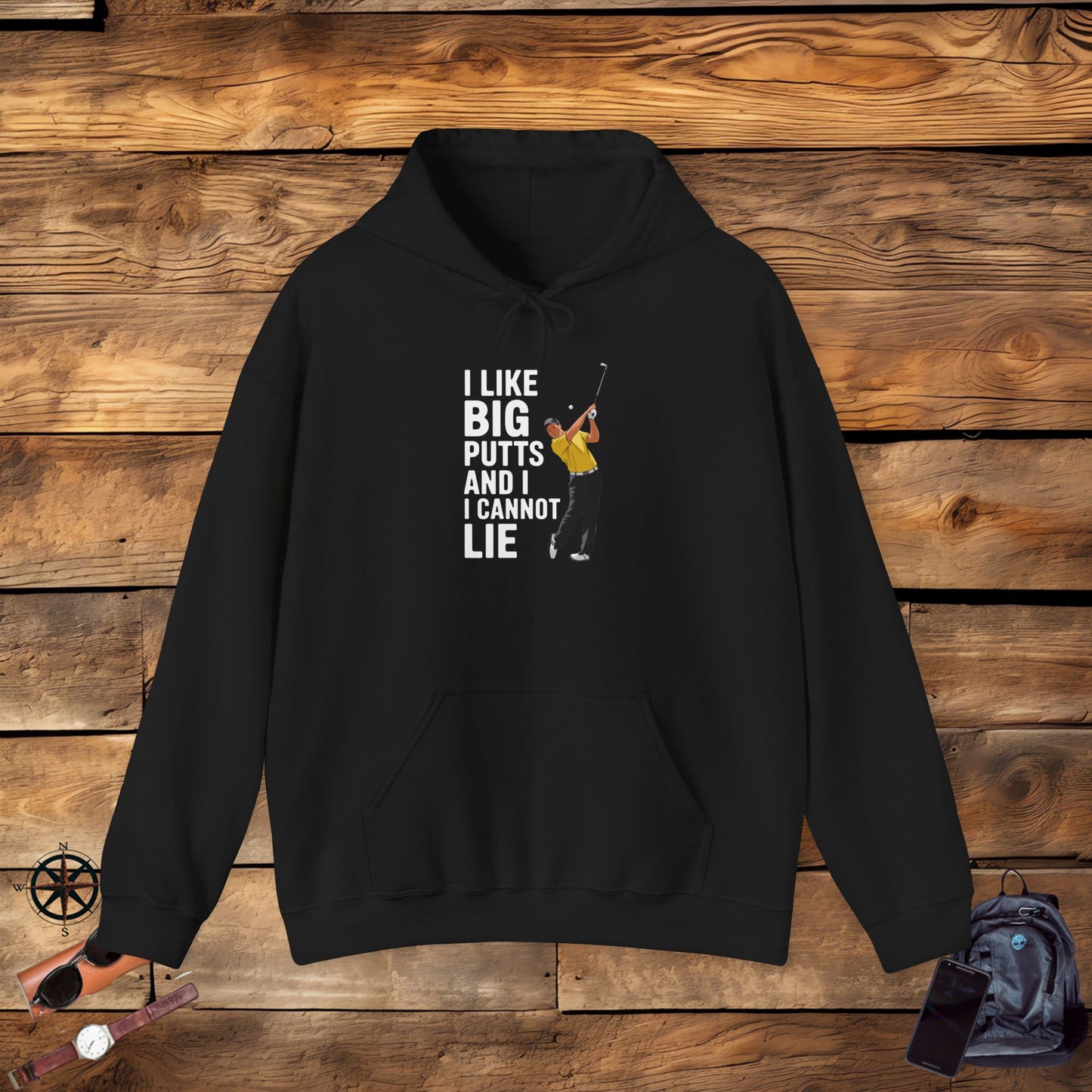 men & women golf sweatshirt: i like big putts and i cannot lie. unisex golf sweatshirt