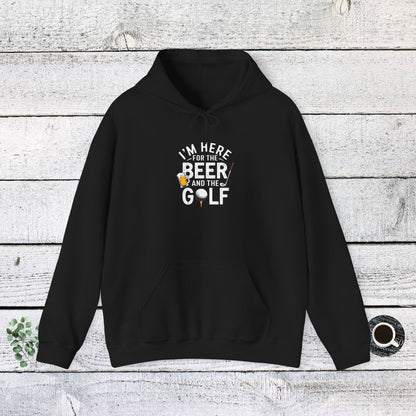 Men & Women Golf Sweatshirt: I'm Here for beer & Golf! Unisex Sweatshirt: