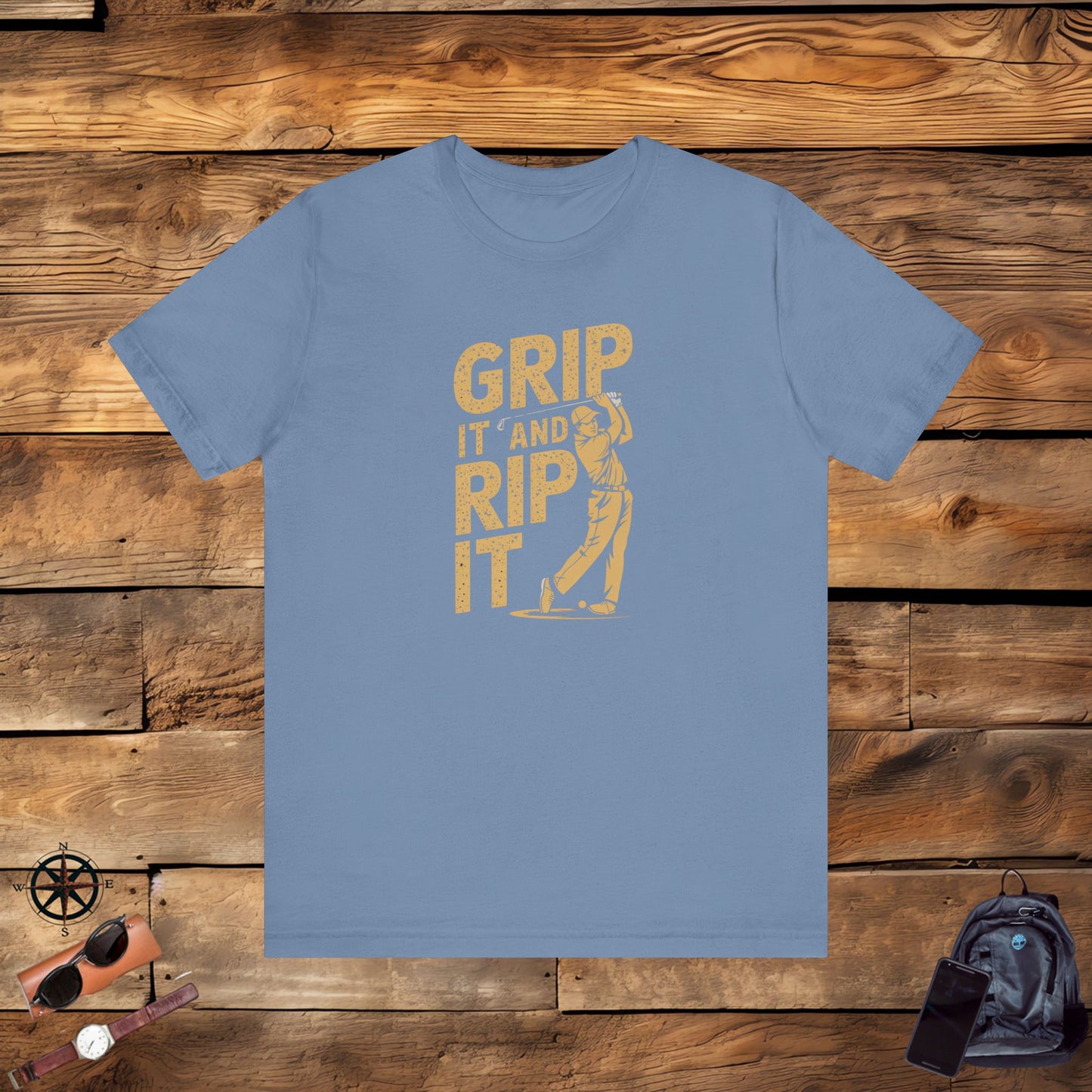 men & women golf t-shirt: grip it and rip it! unisex golf t-shirt.