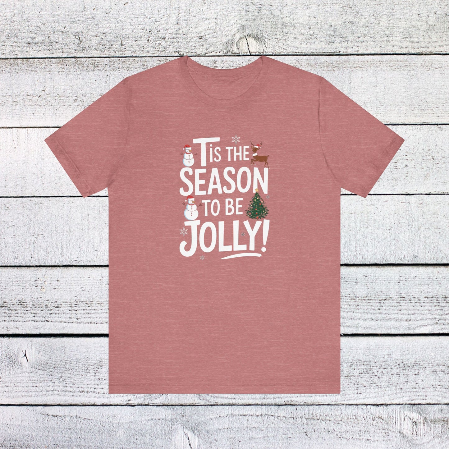 men & women christmas t-shirt. tis the season to be jolly. unisex christmas t-shirt.