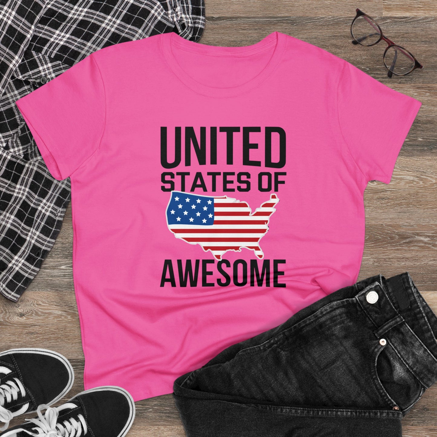 women's t-shirt, women's tee, funny gift, united states of awesome!