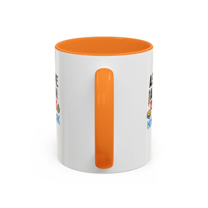 Colorful 'Ask Me Again, It's Homework' Mug - Perfect for Students. Teachers with Attitude.