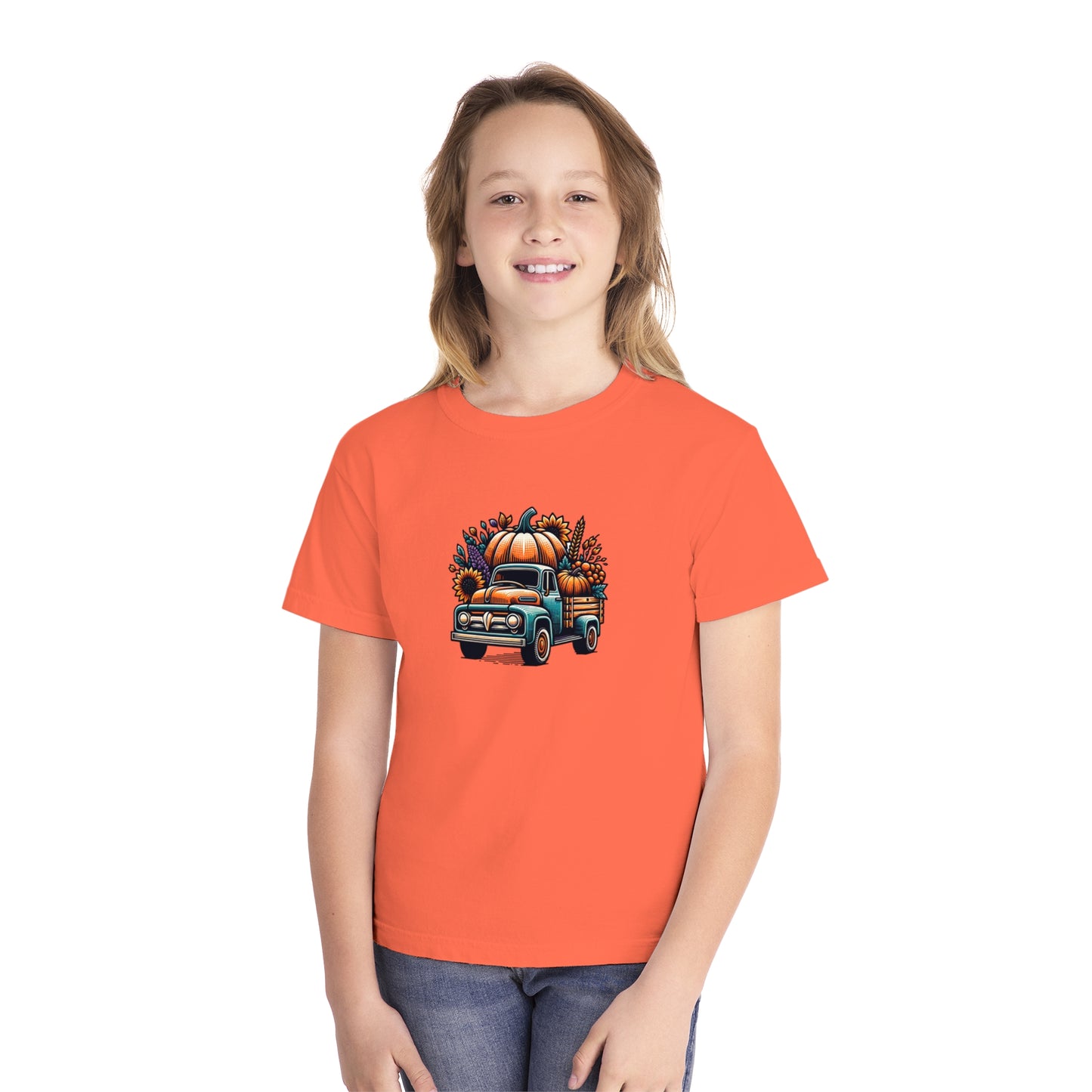 youth t-shirt - pumpkin truck!