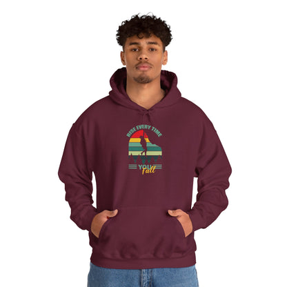 Unisex Heavy Blend™ Hooded Sweatshirt - Rise Every Time You Fall - Resilience Quote