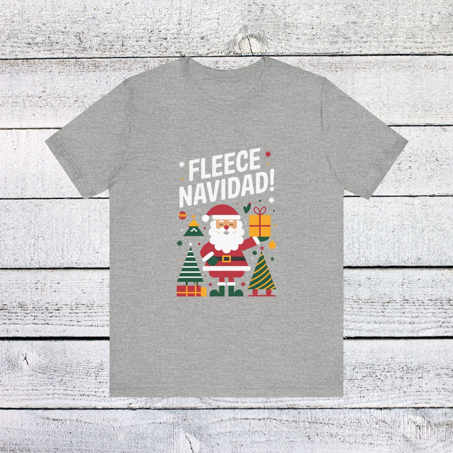 men & women christmas t-shirt. fleece navidad! unisex christmas t-shirt.