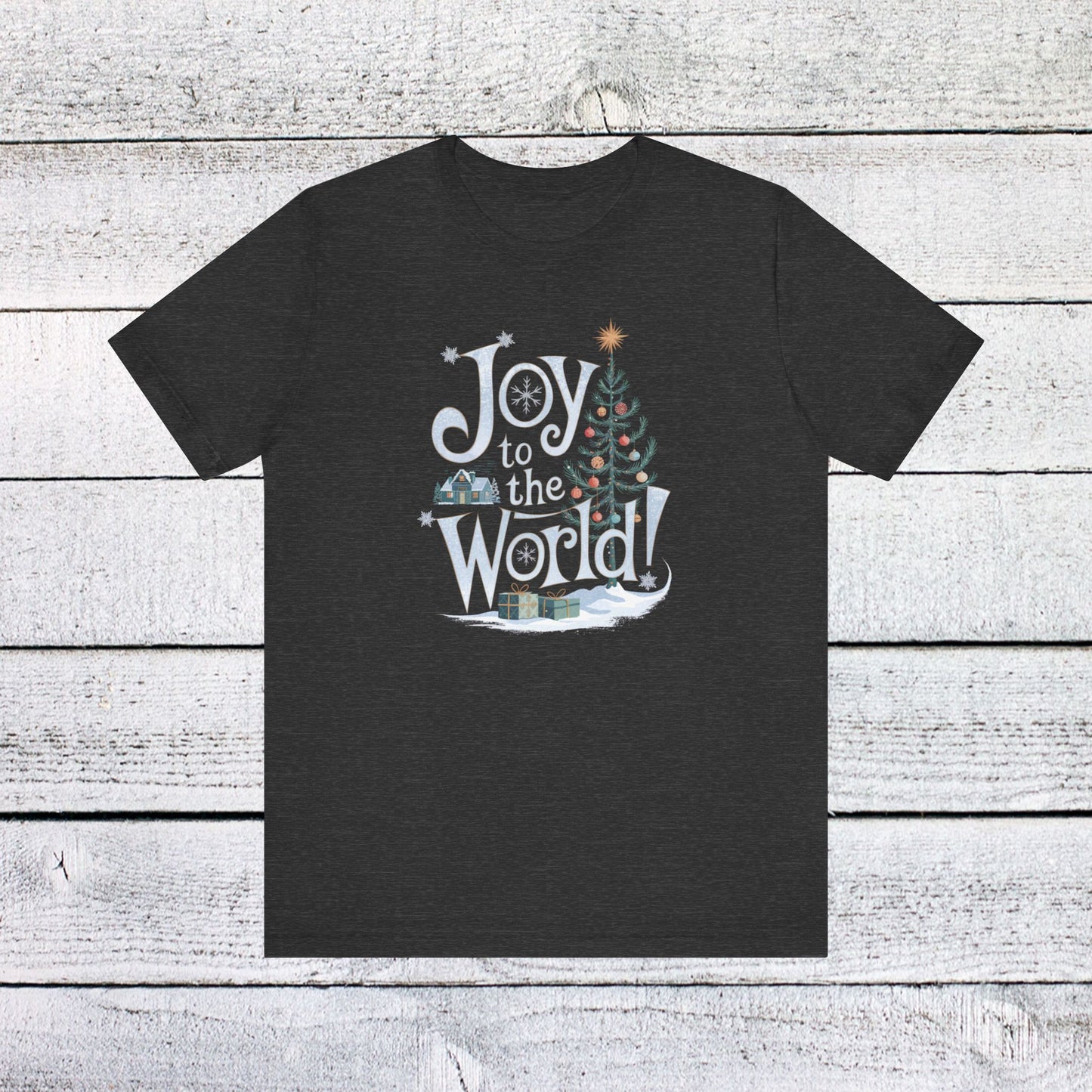 men & women christmas t-shirt: joy to the world! unisex christmas t-shirt.