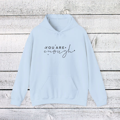 Unisex Heavy Blend™ Hooded Sweatshirt - You Are Enough - Self-Love Quote Design